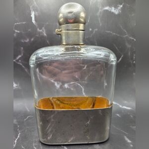 Large Antique CF Rumpp And Sons Flask Germany 16 Oz  Hinged Railroad Flask Olrys